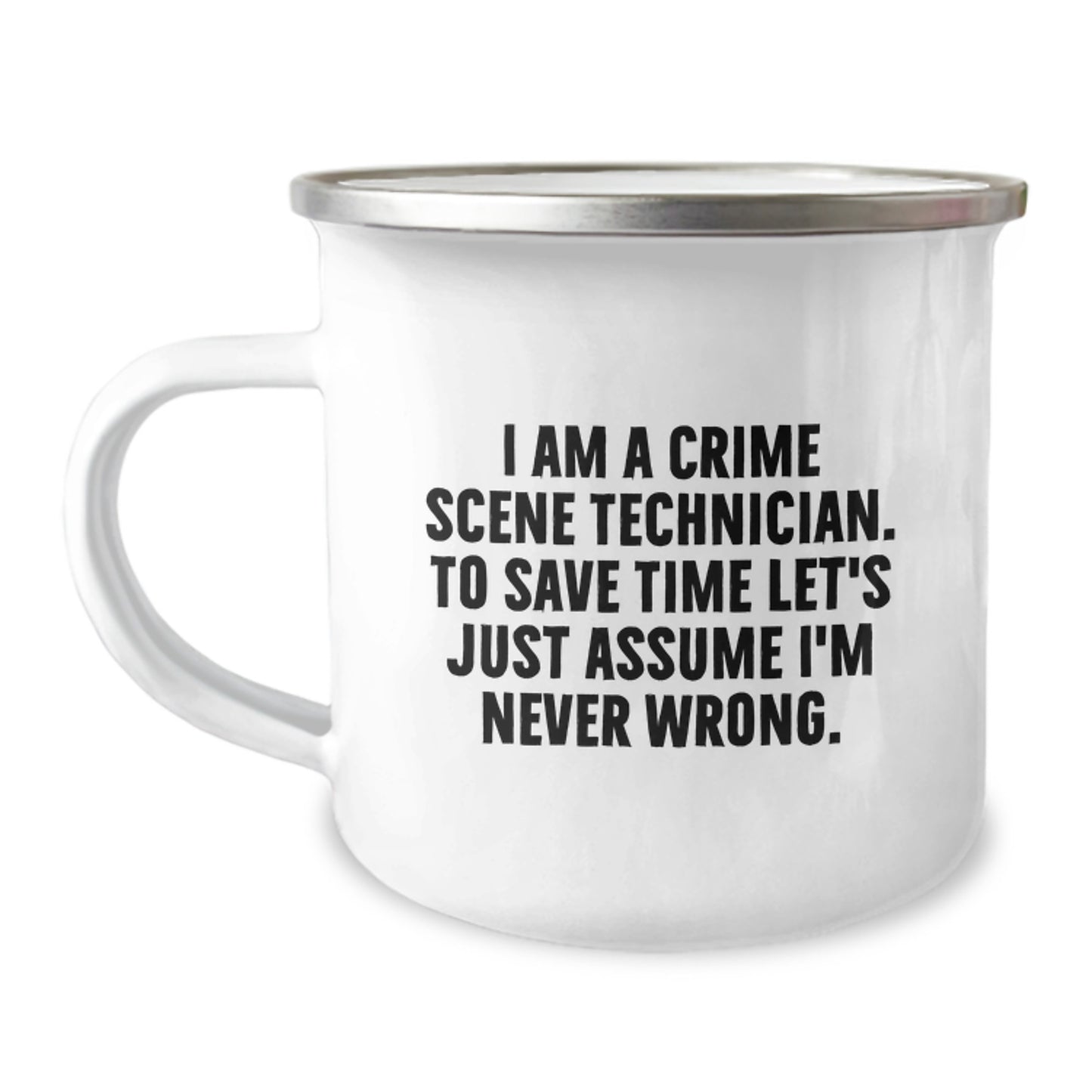 Crime Scene Technician Keepsake Camping Mug for Him Birthday Gift - Image 1