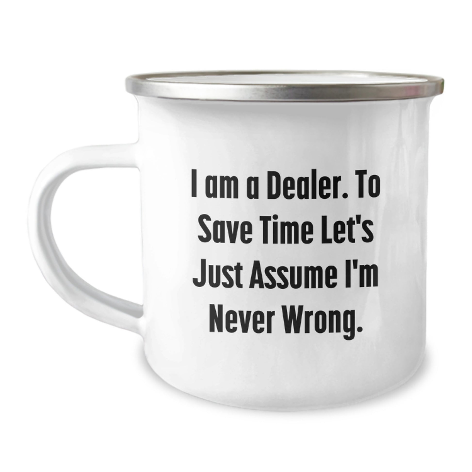 Dealer Keepsake Camping Mug for Him Birthday Gift with Enamel Finish - Image 1