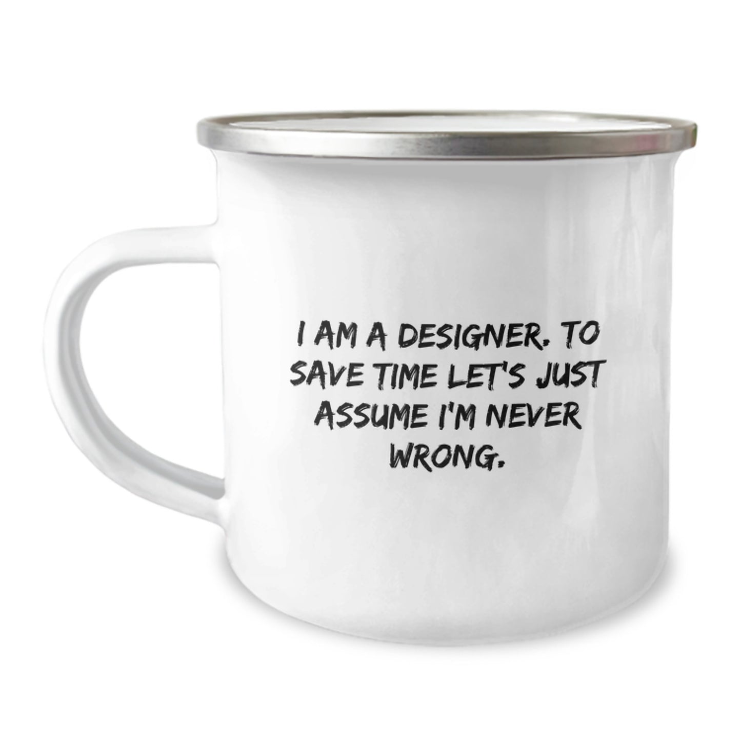 Designer Keepsake Camping Mug for Him Birthday Gift with Enamel Finish - Image 1