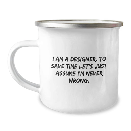 Designer Keepsake Camping Mug for Him Birthday Gift with Enamel Finish - Image 1
