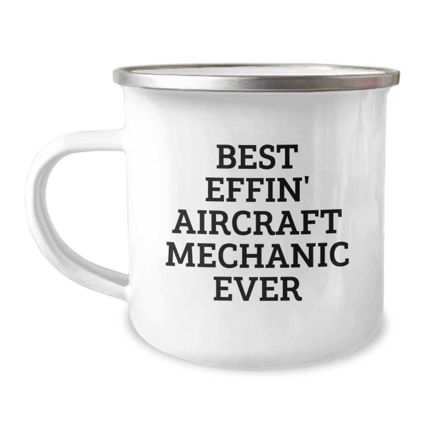 Funny Aircraft Mechanic Gifts for Men Stainless Steel Camping Mug - Best Effin' Aircraft Mechanic Ever, Unique Christmas Unique Gifts from Friends or Family, Perfect for Aviation Enthusiasts - Image 1