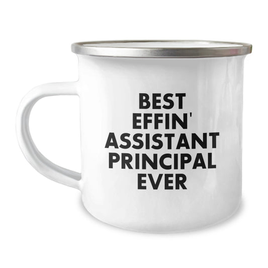 Funny Assistant Principal Gifts for Men, Best Effin' Camping Mug, Graduation Unique Gifts from Coworkers - Image 1