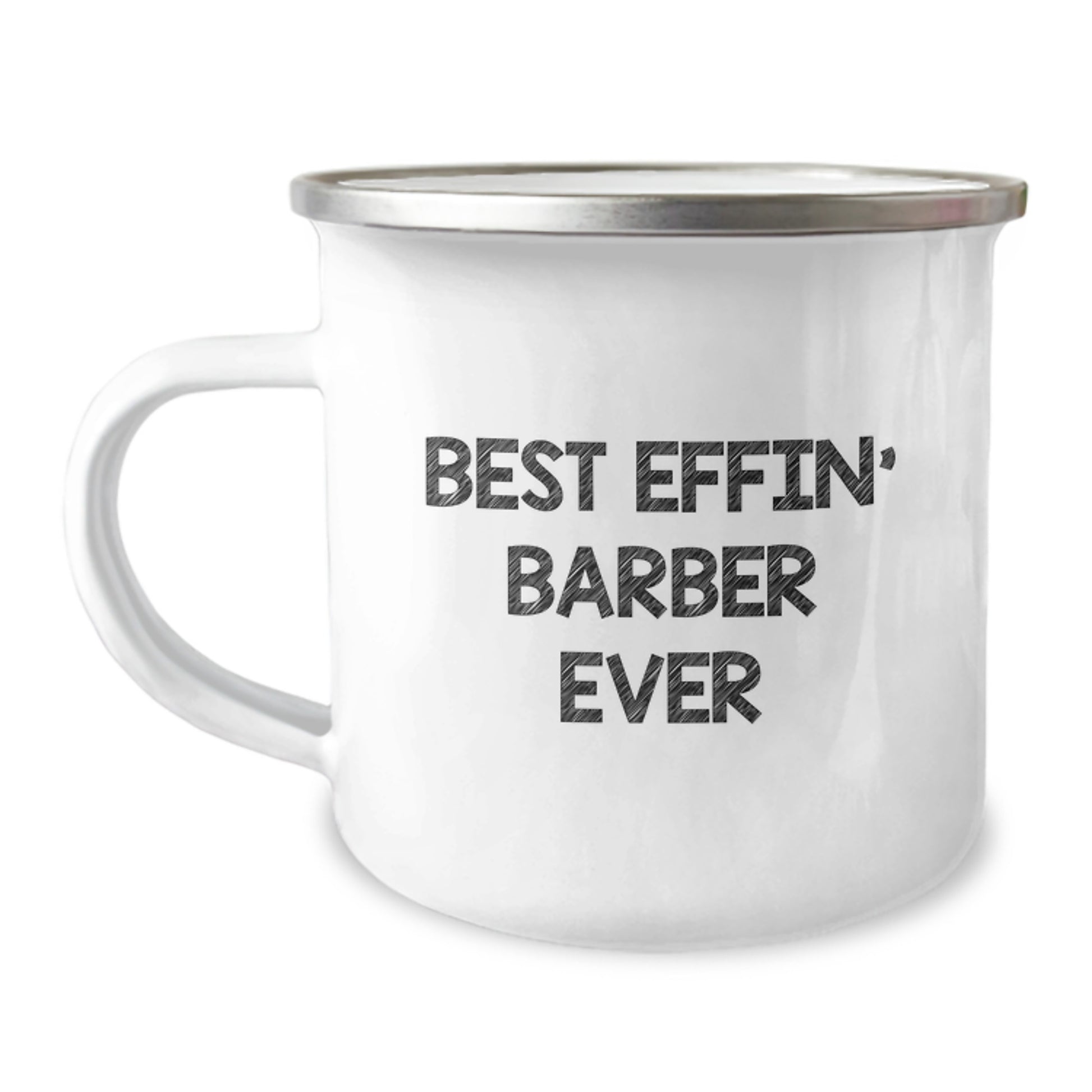 Funny Barber Gifts for Men, Camping Mug Best Effin' - Unique Christmas Memorable Presents for Barber Enthusiasts from Friends and Family - Image 1