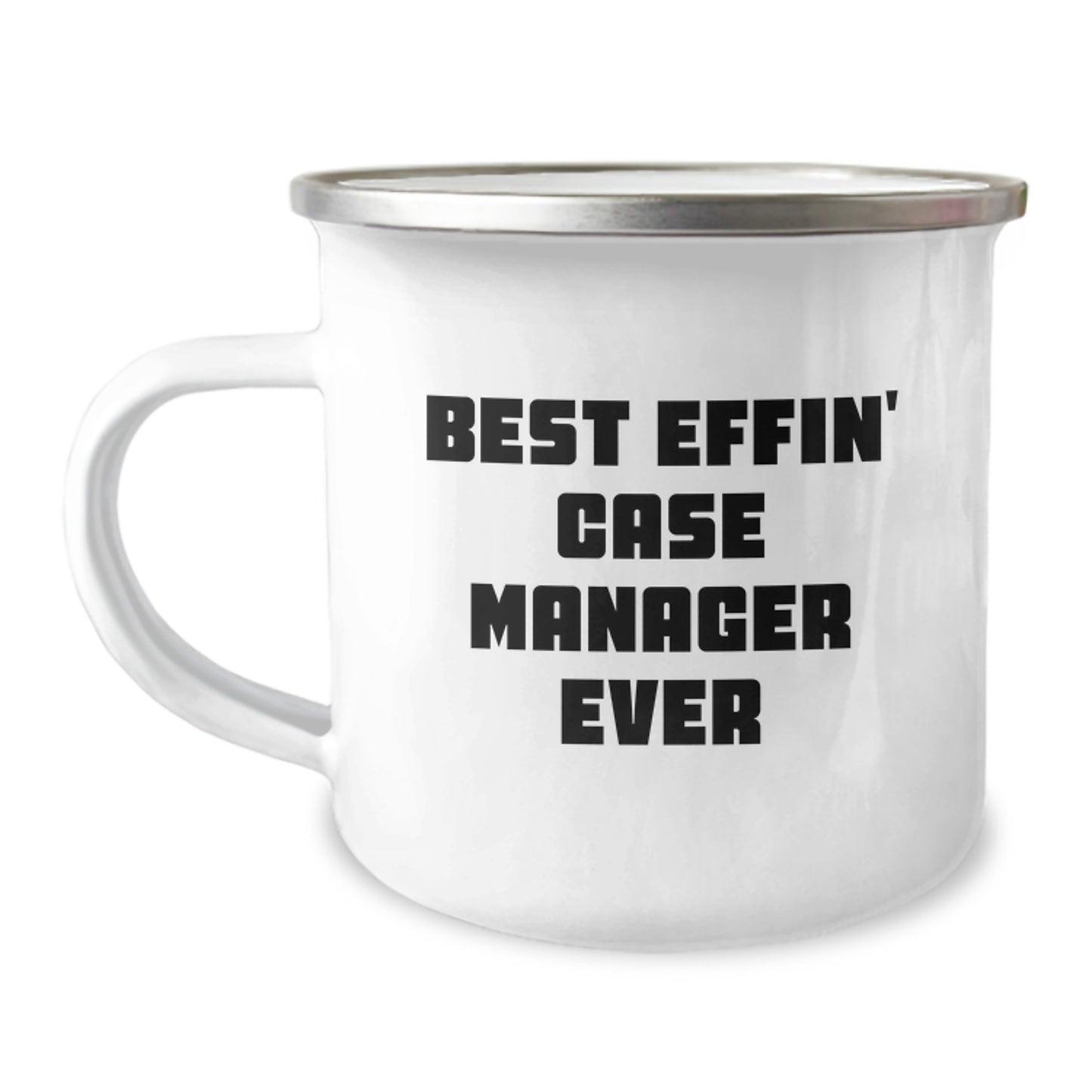 Funny Case Manager Gifts for Men from Family and Friends - Best Effin' Case Manager Ever Camping Mug for Graduation Unique Gifts - Image 1