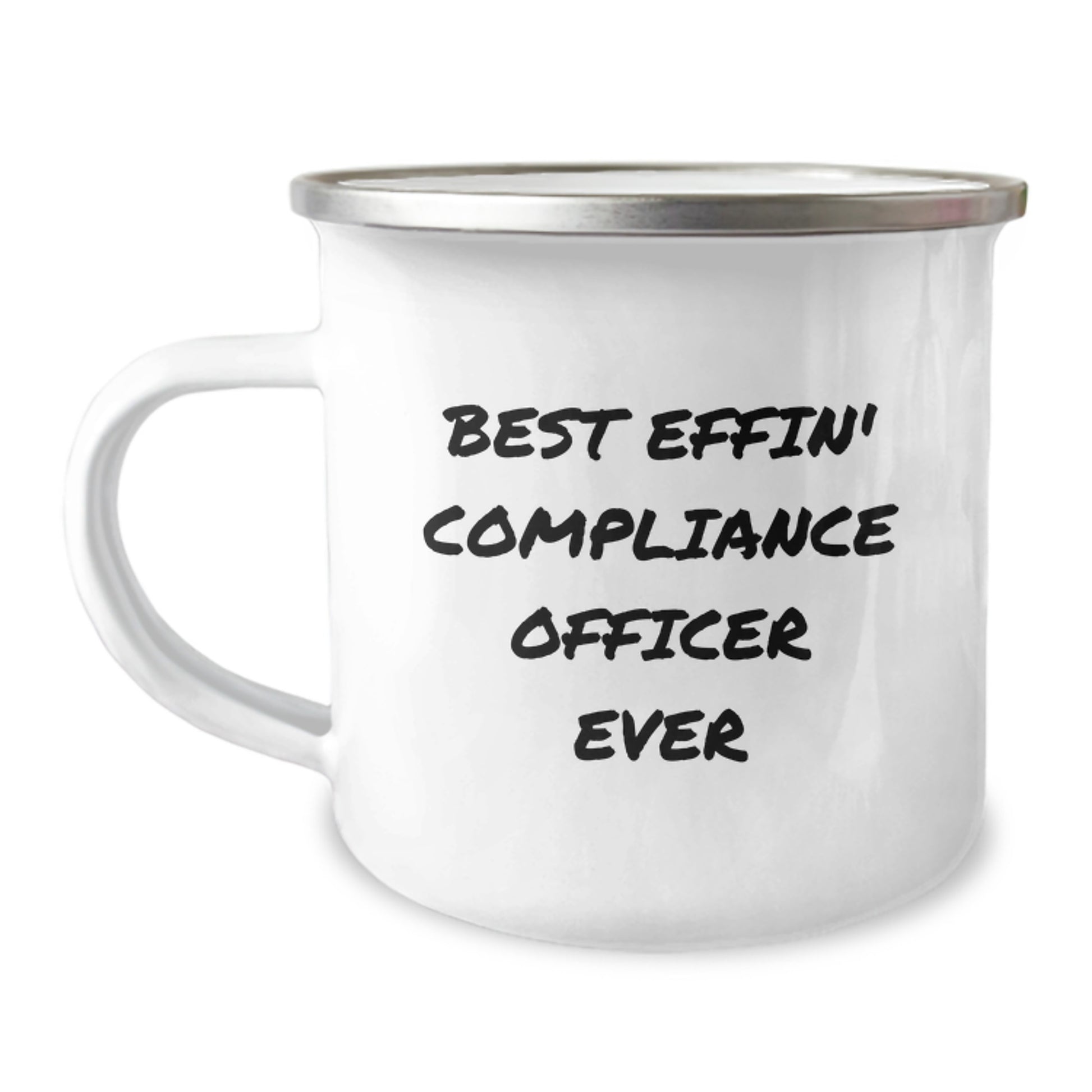 Funny Compliance Officer Gifts for Birthday, Compliance Officer Men Camping Mug, Best Effin' Compliance Officer Ever Quote, Unique Birthday Unique Gifts from Friends - Image 1