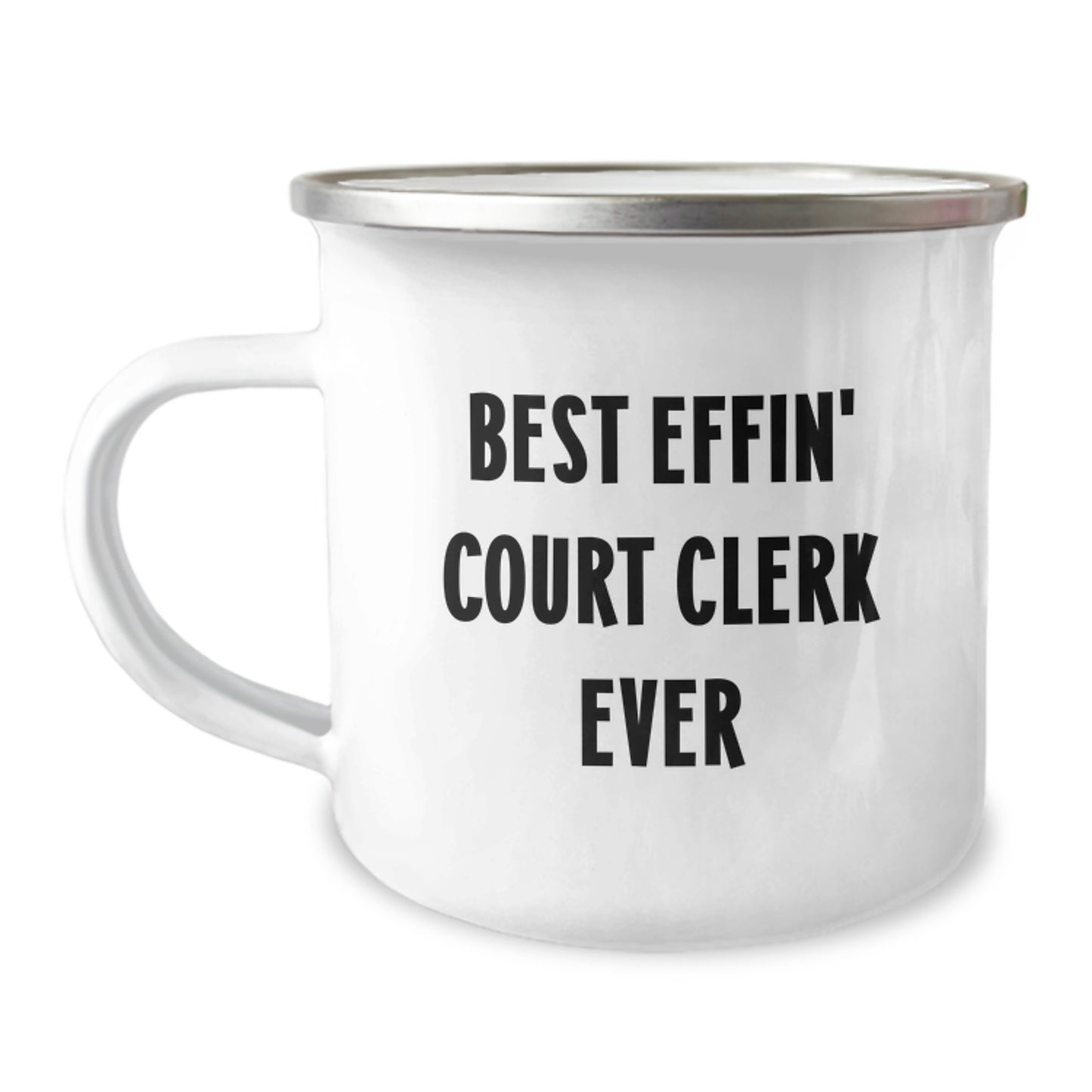 Funny Court Clerk Gifts from Family - Best Effin' Court Clerk Ever - Birthday Unique Coffee Mug for Camping Lover - Image 1