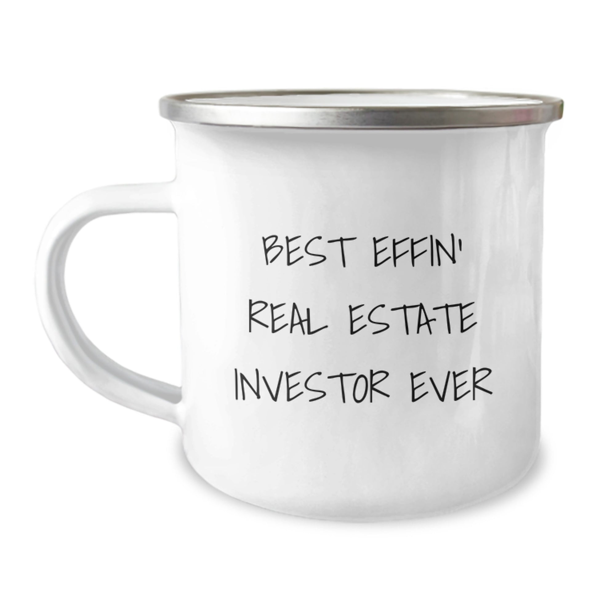 Funny Real Estate Investor Gifts for Men, Best Effin' Graduation Unique Gifts, Camping Mug for Real Estate Investor Friends from Family - Image 1