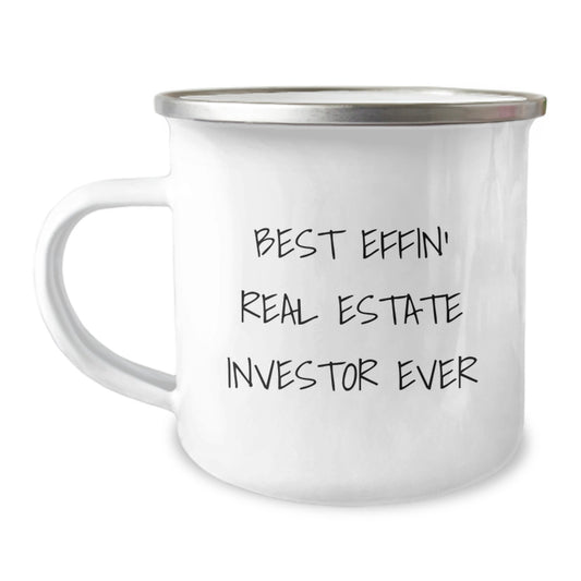 Funny Real Estate Investor Gifts for Men, Best Effin' Graduation Unique Gifts, Camping Mug for Real Estate Investor Friends from Family - Image 1
