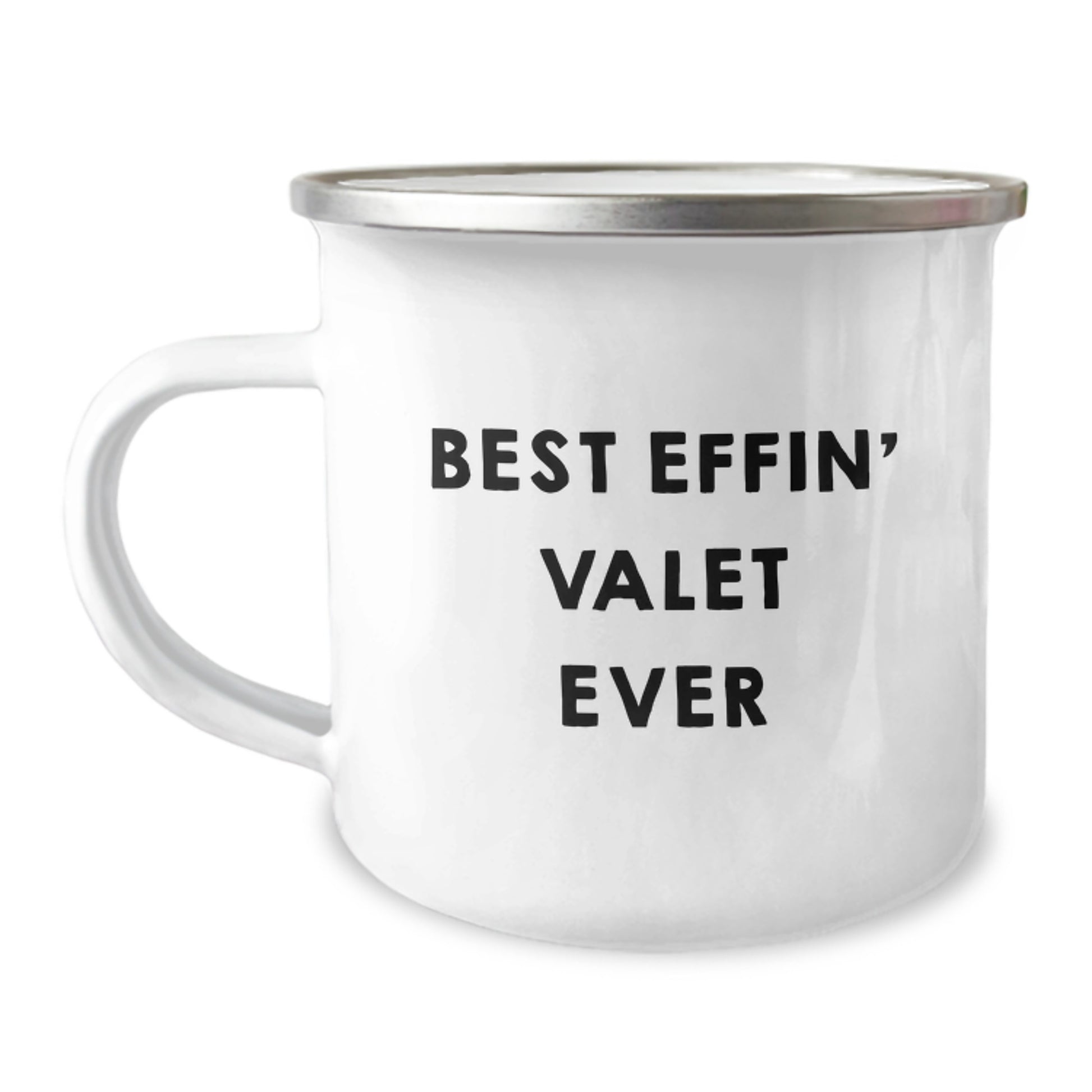 Funny Valet Gifts for Men from Friends, Camping Mug Best Effin' Valet Ever, Perfect Graduation Unique - Image 1