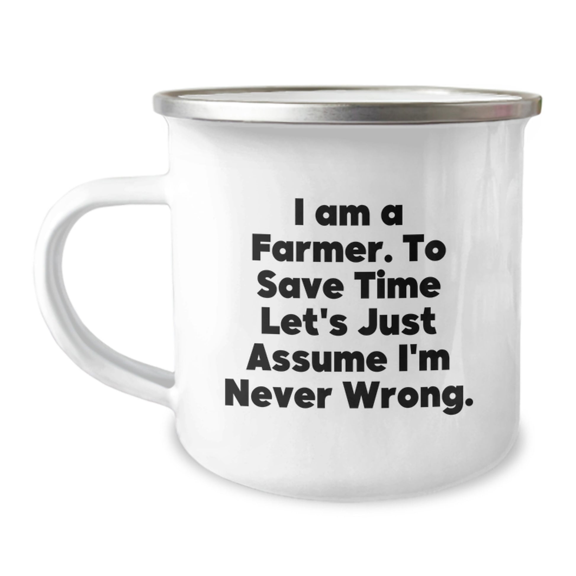 For Him Keepsake Birthday Gift Camping Mug – I Am A Farmer to Save Time - Image 1