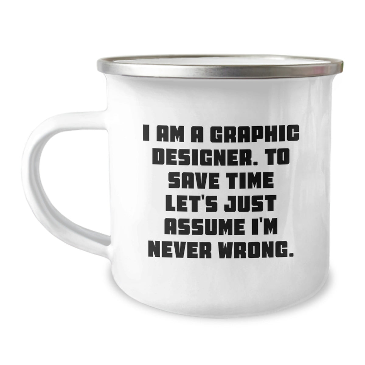 Graphic Designer Keepsake Camping Mug for Him Premium Birthday Gift - Image 1
