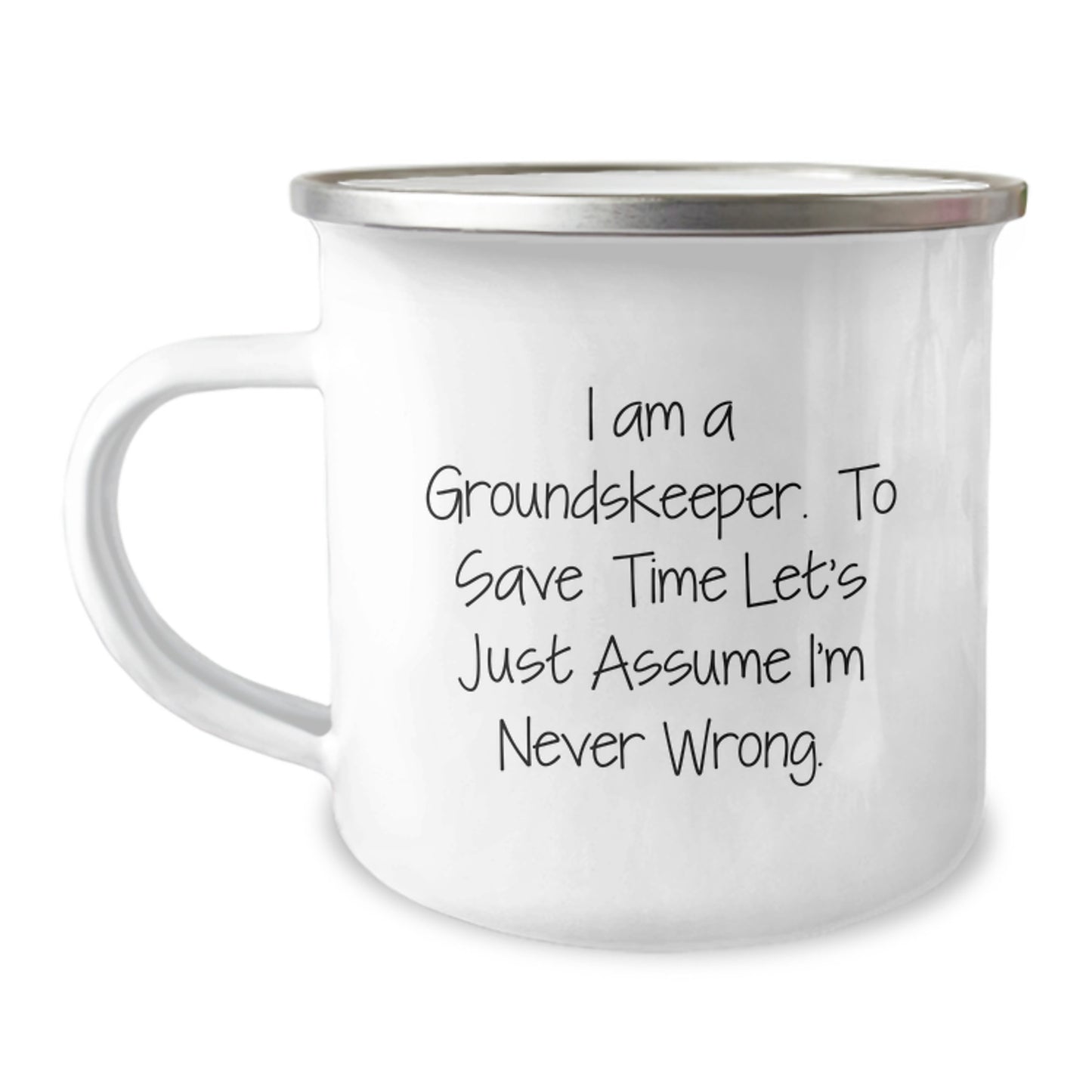 Groundskeeper Camping Mug Keepsake Birthday Gift for Him Stainless Steel - Image 1