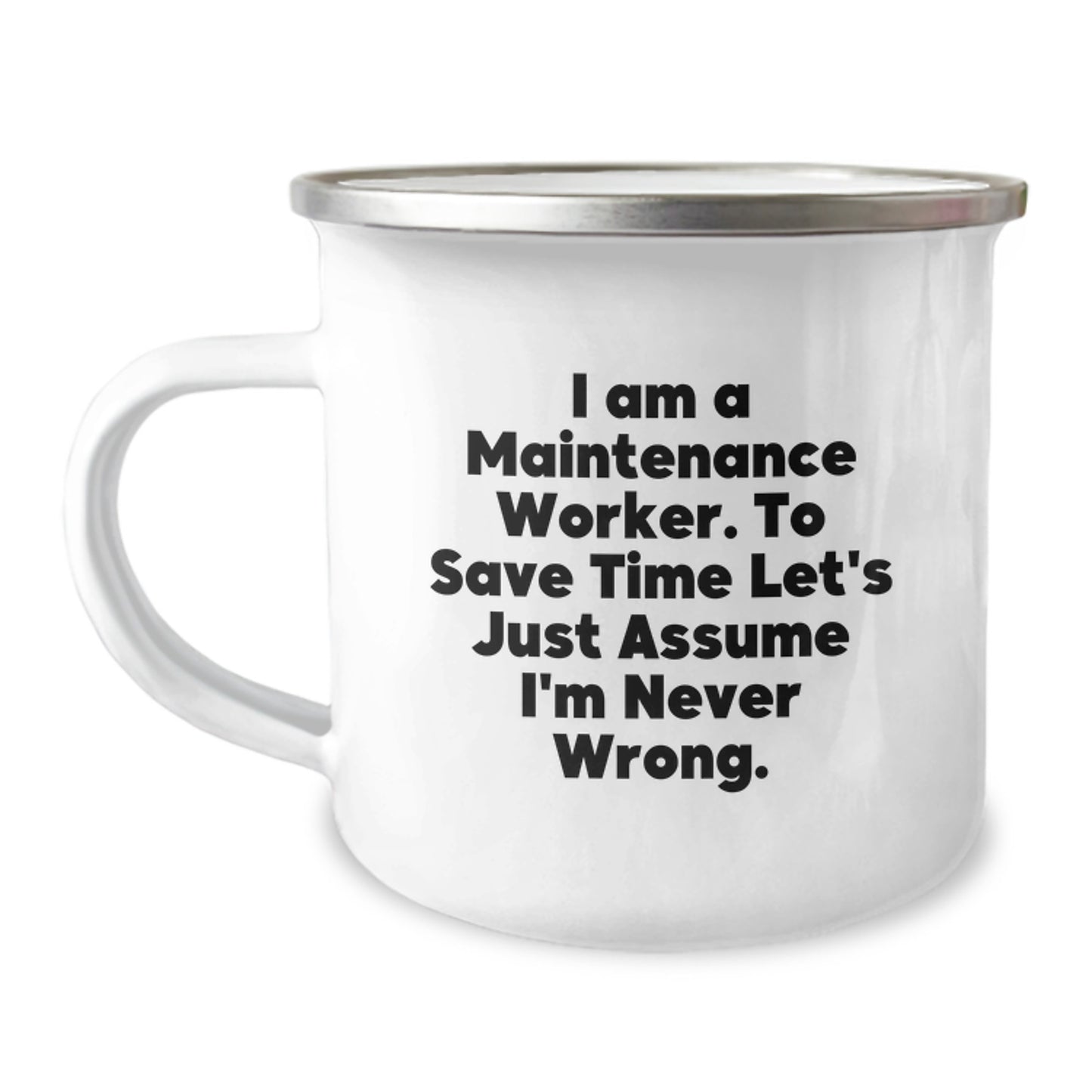 Birthday Gift for Her Maintenance Worker Camping Mug Present - Image 1