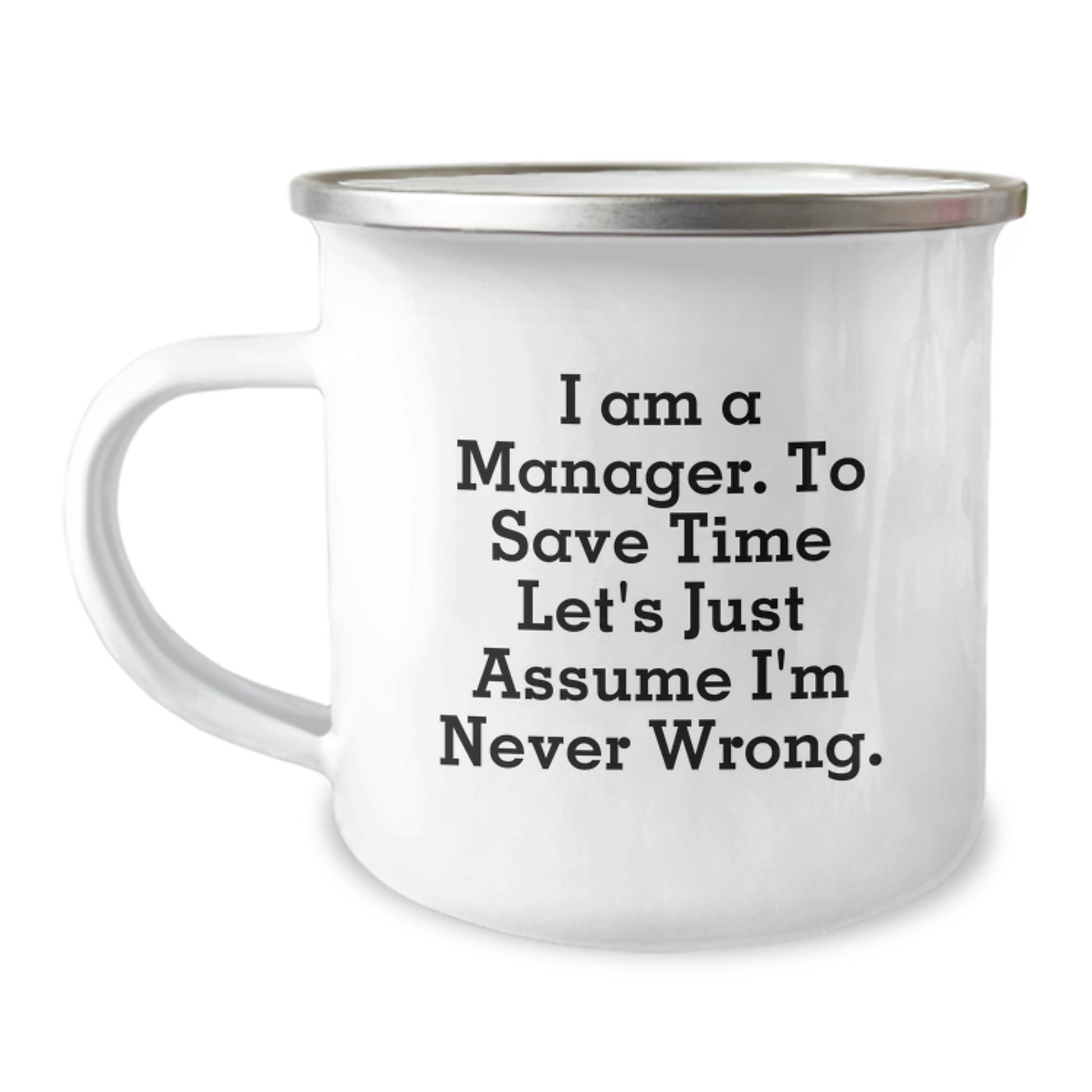 Sassy Manager Camping Mug for Friends Birthday Gift - Image 1