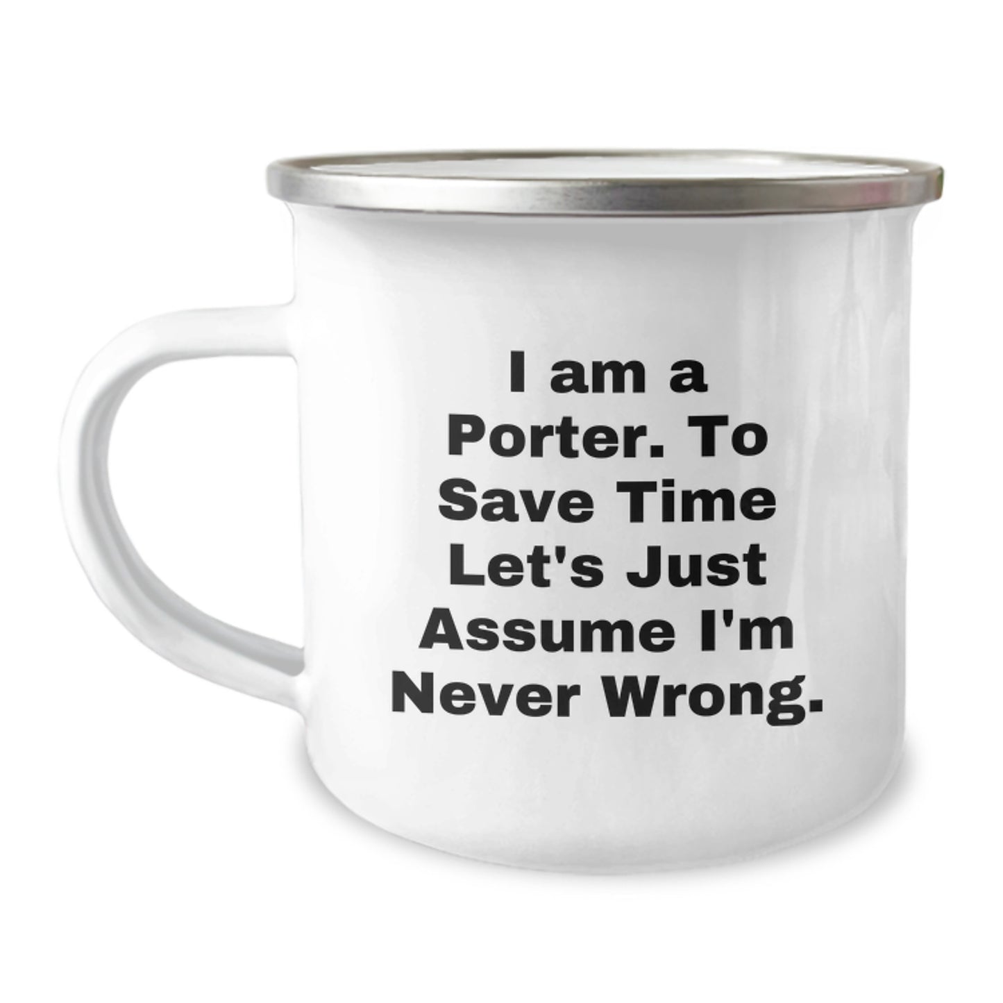 Funny Porter Gifts from Men for Camping Mug - Graduation Unique Gifts for Porter Friends - Image 1