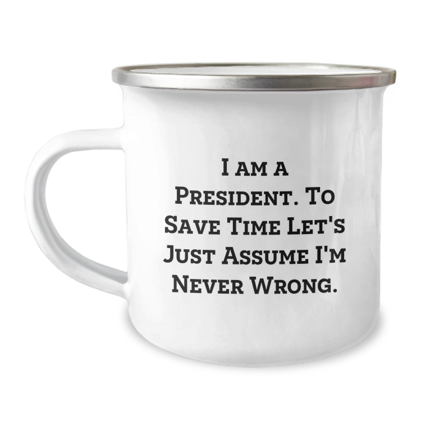 President Keepsake Camping Mug for Him Birthday Gift Stainless Durable - Image 1