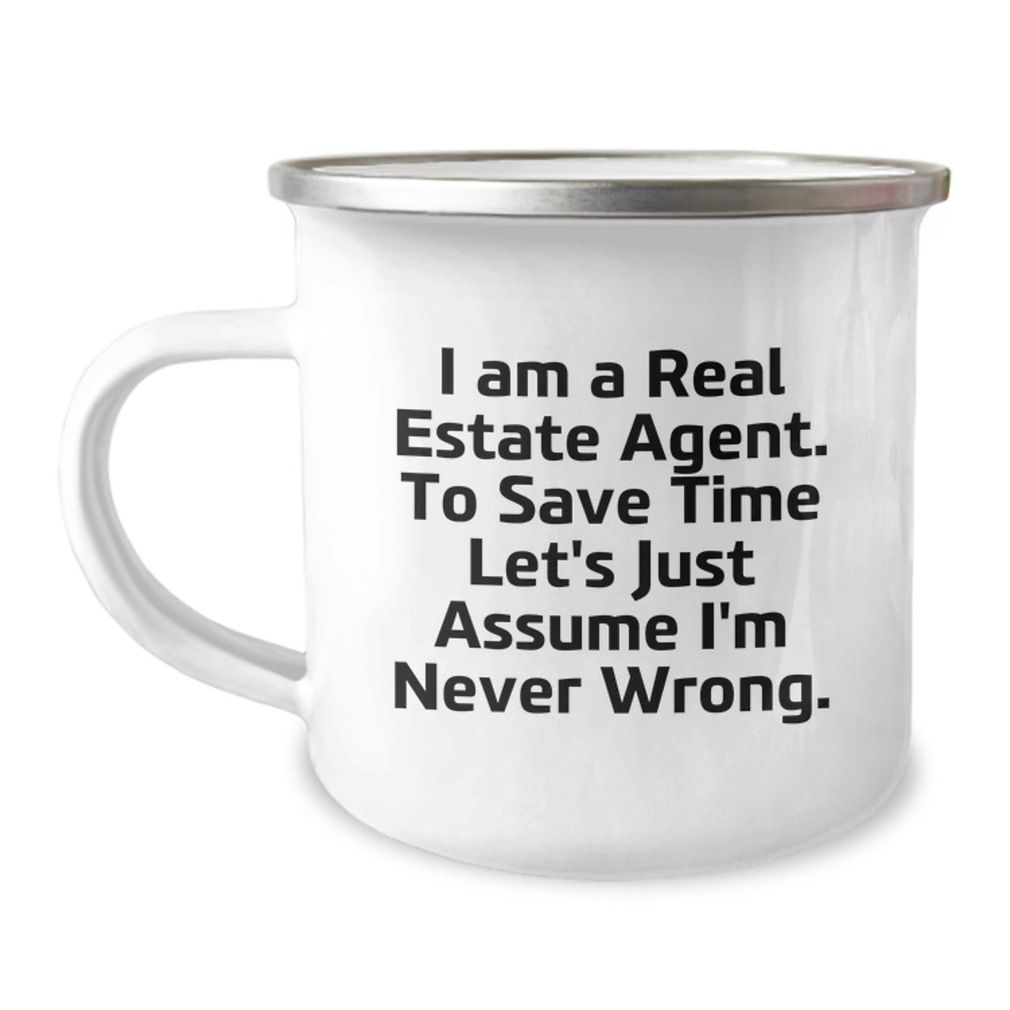 Real Estate Agent Keepsake Camping Mug for Him Birthday Gift - Image 1