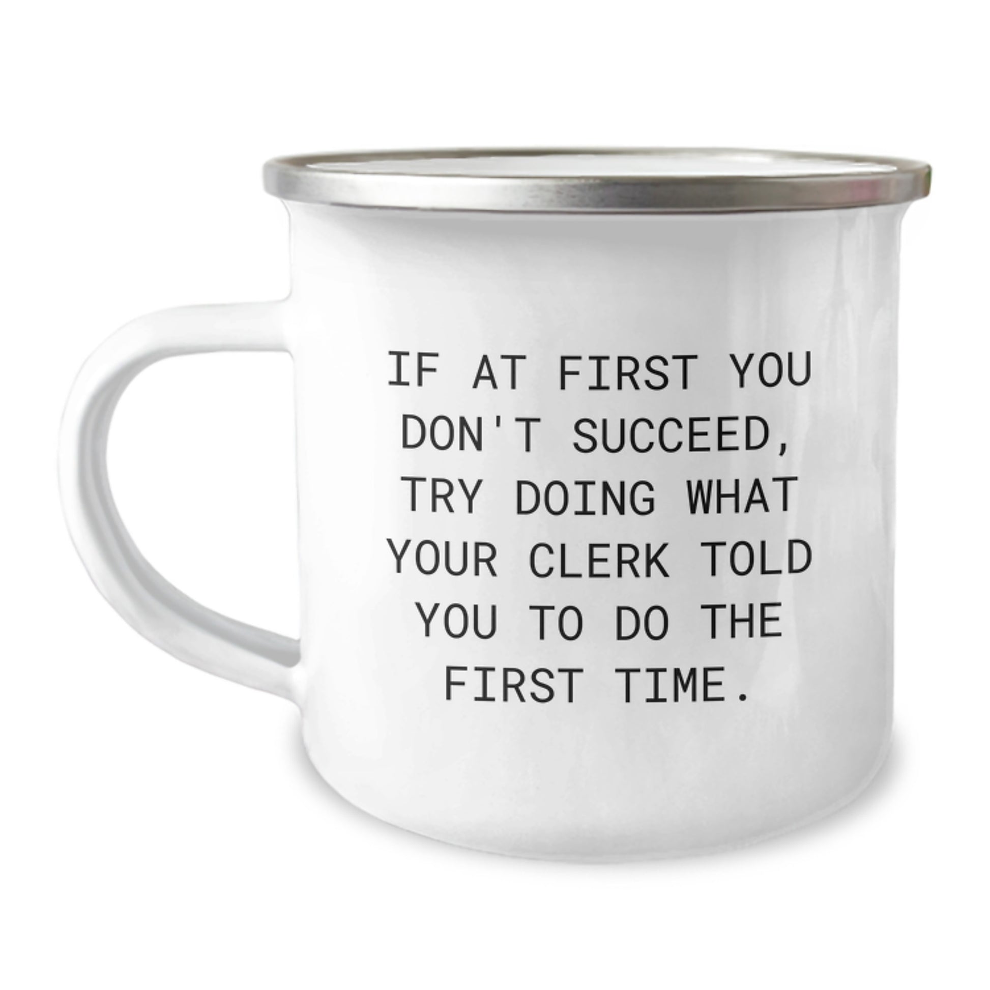 Clerk Keepsake Camping Mug Birthday Gift for Him for Every Adventure - Image 1