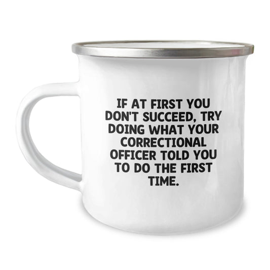 Correctional Officer Gift for Him - Inspiring Keepsake Camping Mug - Image 1