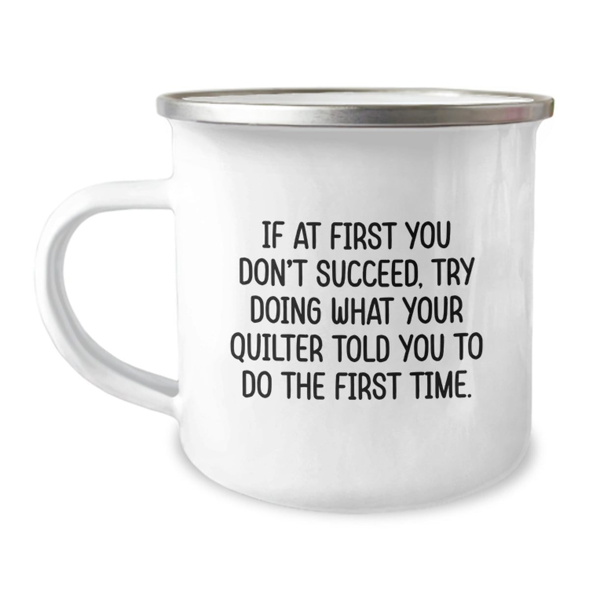 Quilter Camping Mug Novelty Birthday Gift for Friends Sturdy - Image 1