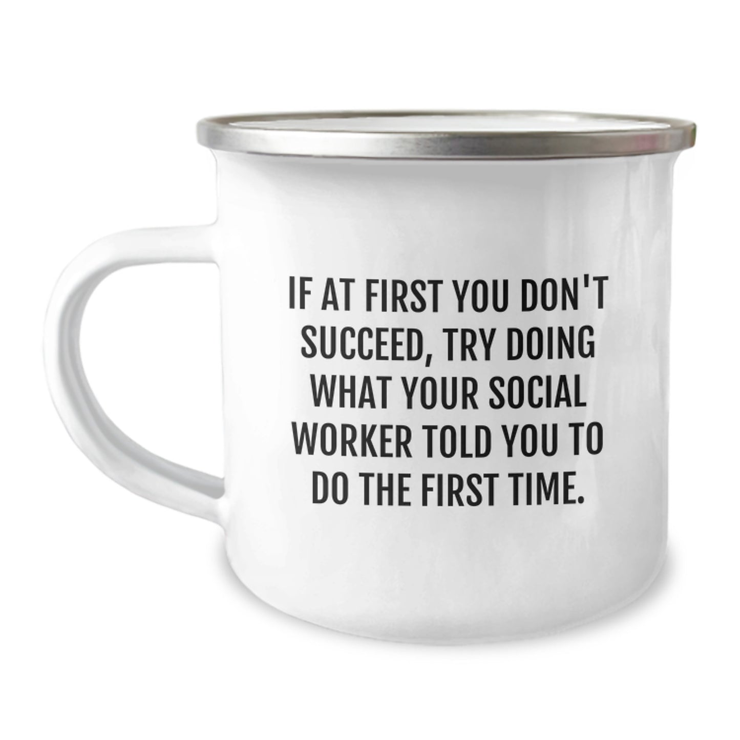 Funny Social Worker Gifts for Valentine's, Camping Mug with Inspirational Quote, Gifts from Family, Friends, Coworkers - Image 1