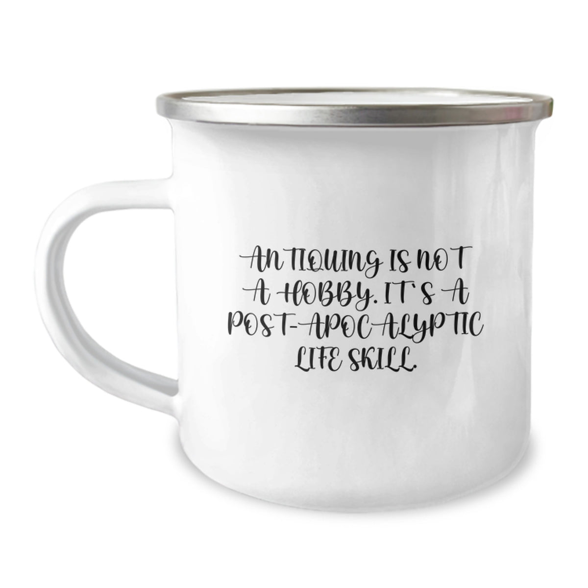 Antiquing Keepsake Camping Mug Gift for Him - Post-Apocalyptic Life - Image 1