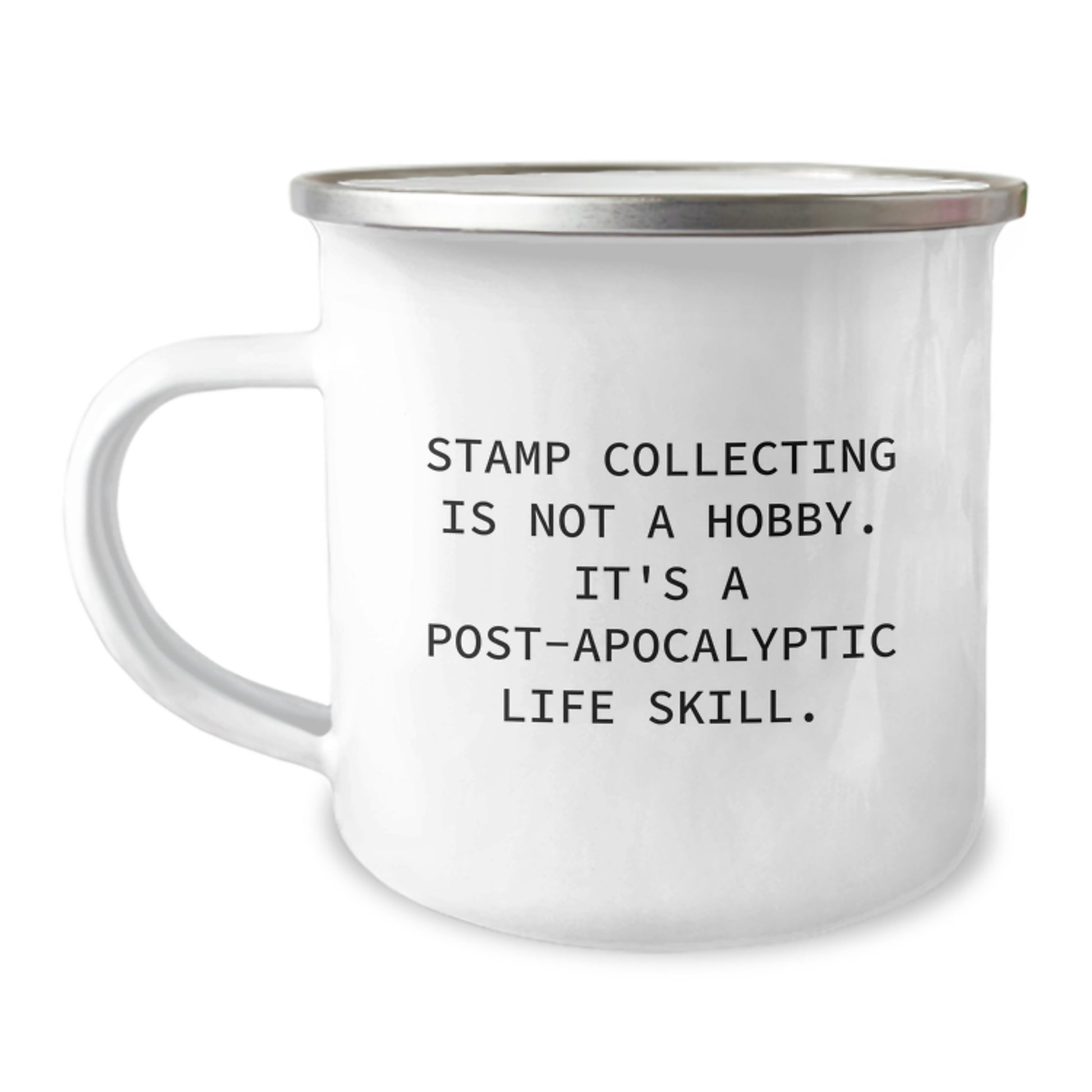 Stamp Collecting Keepsake Premium Camping Mug for Him Birthday Gift - Image 1