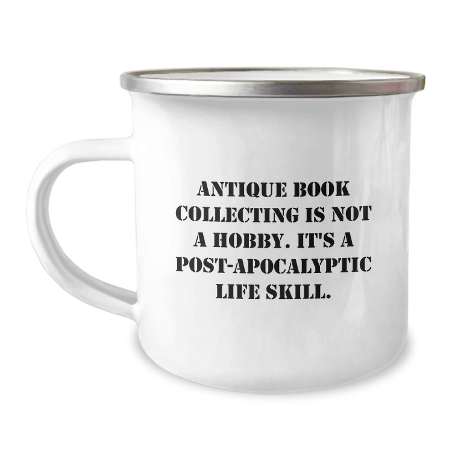 Antique Book Collecting Keepsake Camping Mug for Him Birthday Gift - Image 1