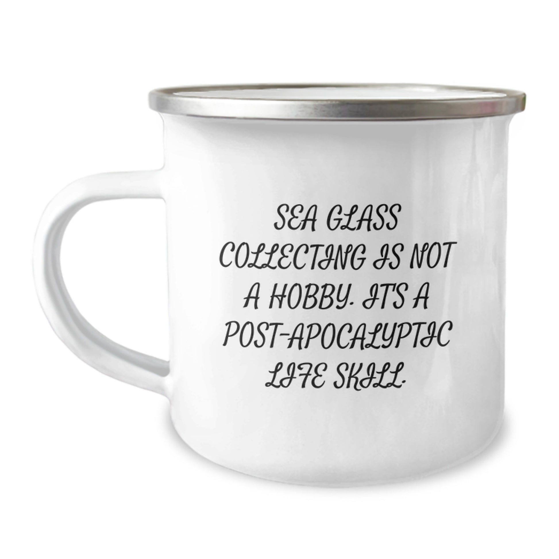 Birthday Gift Sea Glass Collecting Camping Mug for Her Present - Image 1