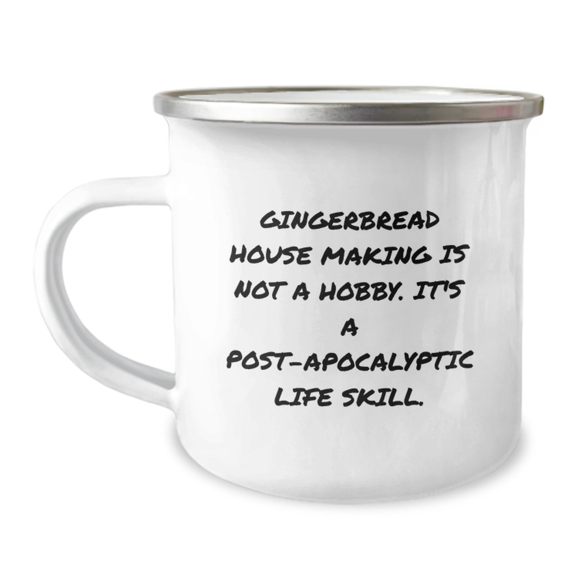 Novelty Gingerbread House Making Camping Mug for Friends Birthday Gift - Image 1
