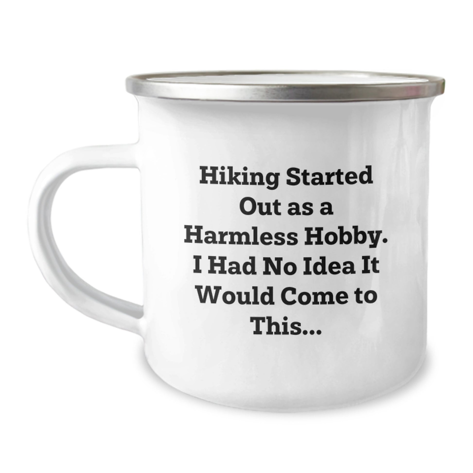 Hiking Keepsake Camping Mug for Him Birthday Gift with Enamel Finish - Image 1