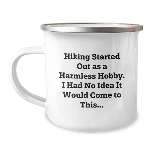 Hiking Keepsake Camping Mug for Him Birthday Gift with Enamel Finish - Image 1