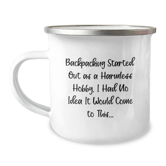 Backpacking Keepsake Camping Mug for Him Adventure Birthday Gift - Image 1