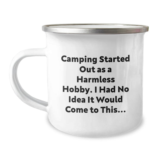 Birthday Gift for Her Camping Mug – Stainless Steel Enamel Present - Image 1