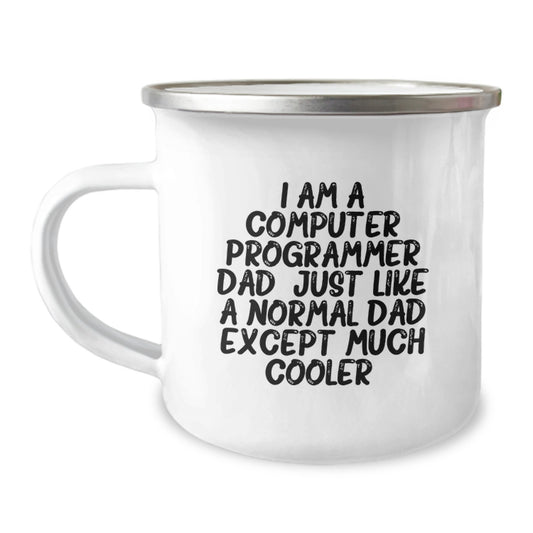 Funny Computer Programmer Gifts: Gifts from Friends for Computer Programmer Dad, Camping Mug with Inspirational Quote, Birthday Unique Gifts - Image 1