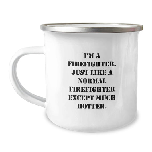 Funny Firefighter Gifts from Men for Firefighter Dad on Father's Day Camping Mug - Image 1