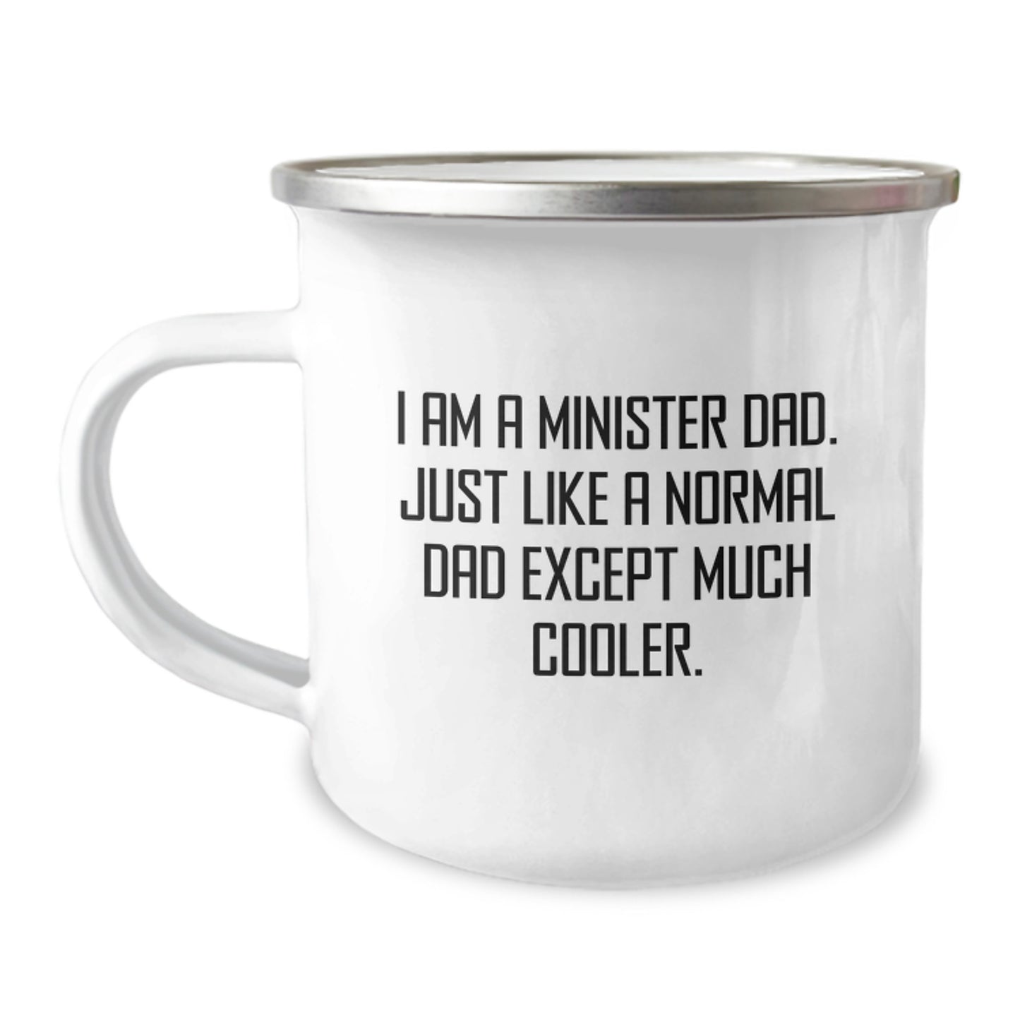 Birthday Gift for Her Minister Camping Mug Present Cool Dad With Enamel - Image 1