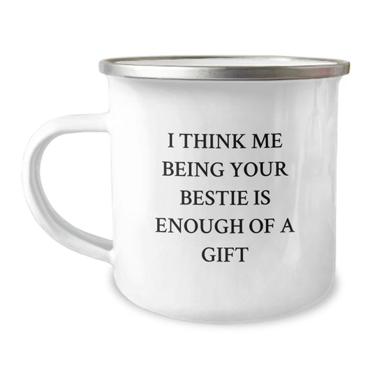 Bestie Keepsake Camping Mug for Him Birthday Gift - Stainless Steel - Image 1