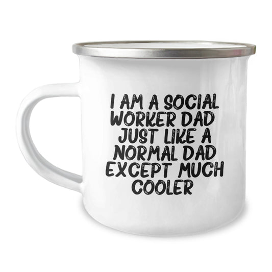 Social Worker Keepsake Camping Mug for Him Birthday Gift - Image 1