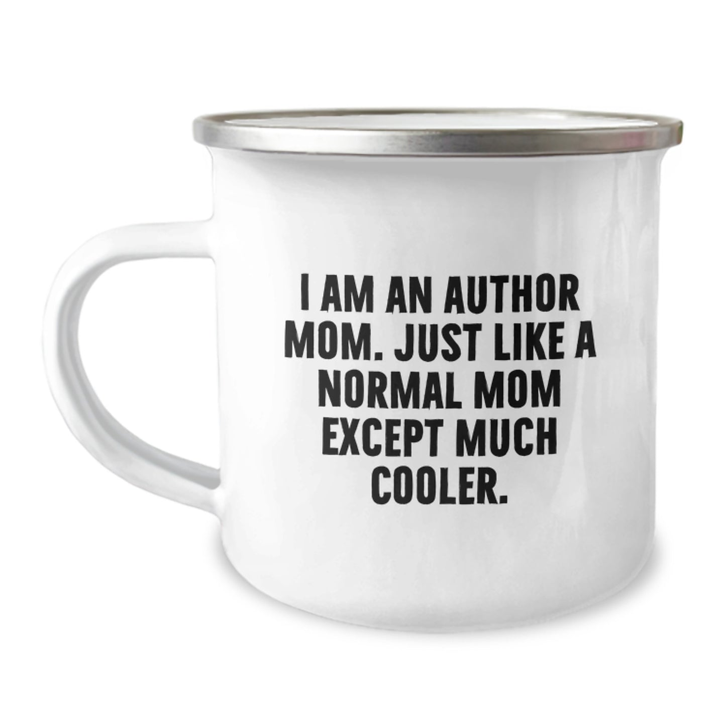 Author Mom Keepsake Camping Mug for Him Birthday Gift Stainless Enamel - Image 1