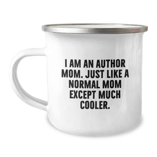 Author Mom Keepsake Camping Mug for Him Birthday Gift Stainless Enamel - Image 1