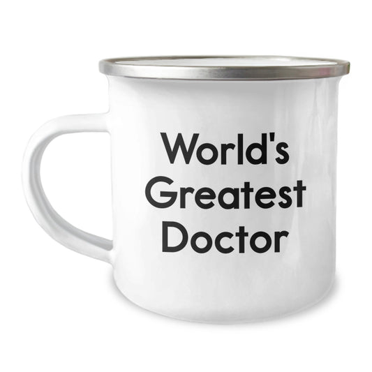 Funny World's Greatest Doctor Gifts for Men - Camping Mug for Doctors from Friends on Christmas Day - Image 1