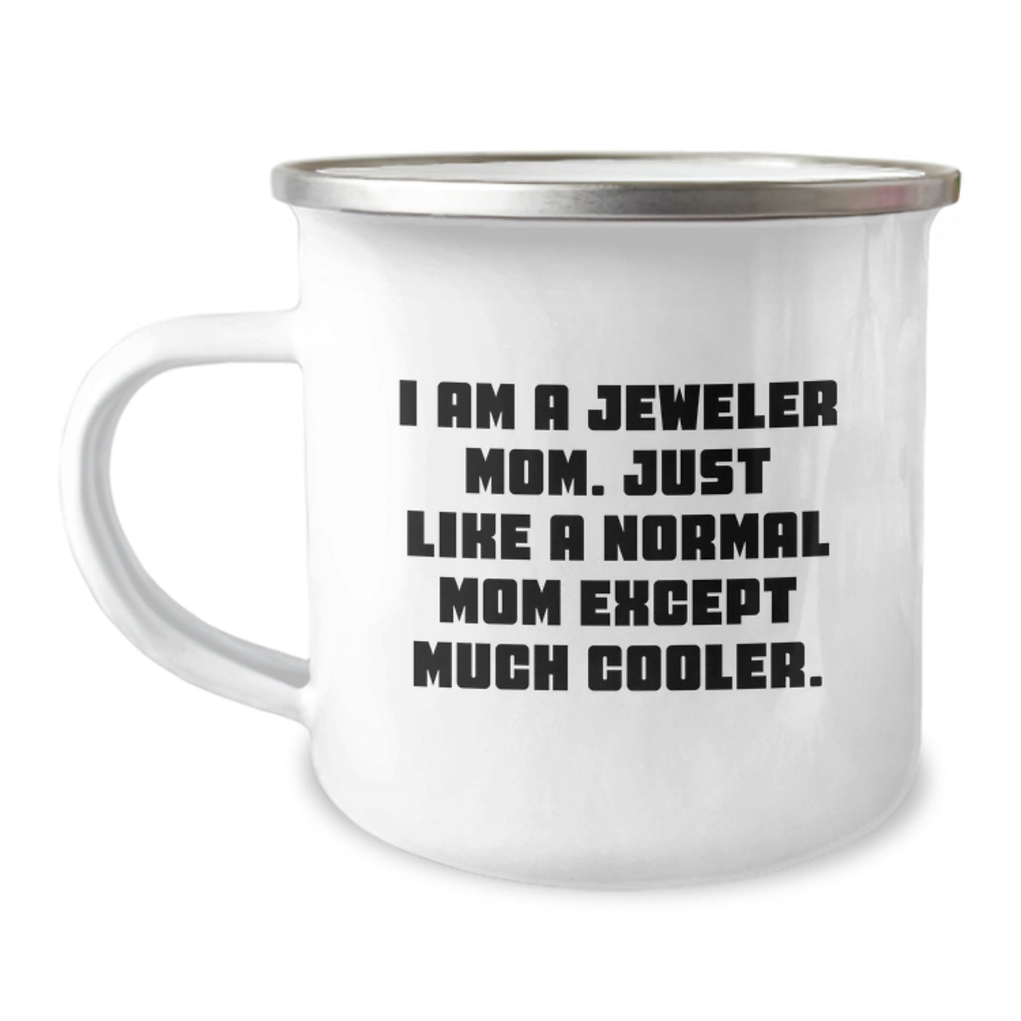 Jeweler Keepsake Camping Mug Birthday Gift for Him With Enamel Finish - Image 1