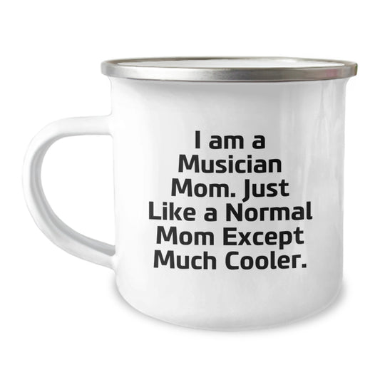 Musician Keepsake Camping Mug for Him Birthday Gift with Enamel Finish - Image 1