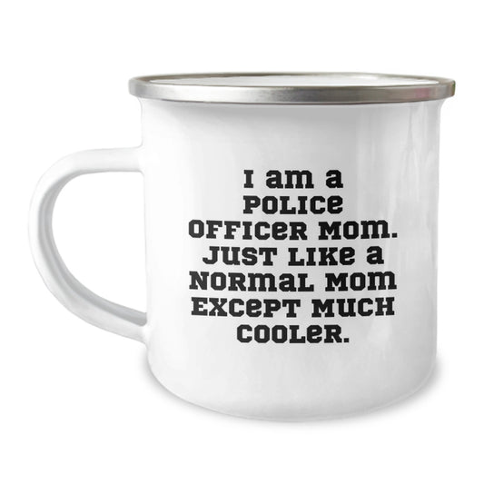 Funny Police Officer Mom Camping Mug Gifts for Her Birthday - Image 1