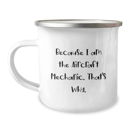 Birthday Gift for Her Aircraft Mechanic Camping Mug Present - Image 1