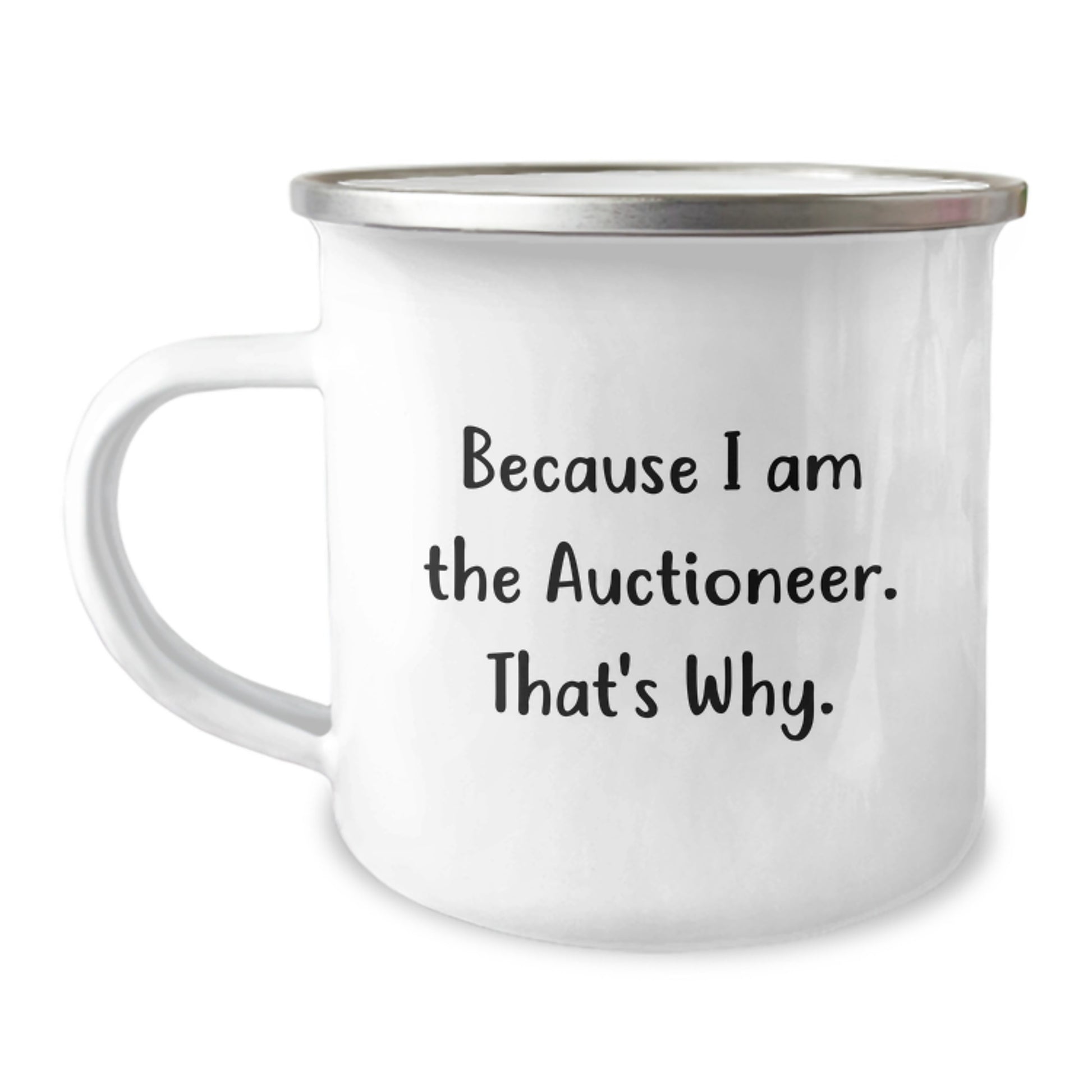 Auctioneer Keepsake Camping Mug Stainless Steel Birthday Gift for Him - Image 1