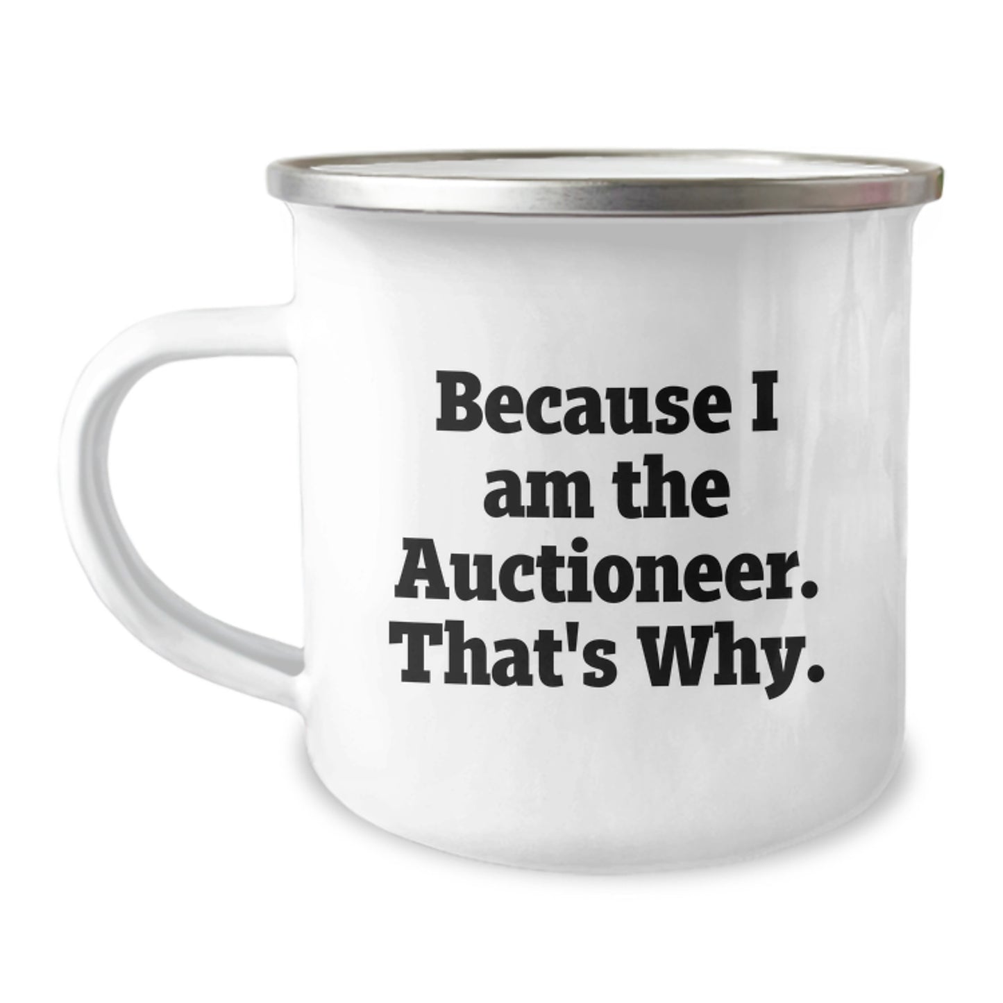 Bold Auctioneer Camping Mug Novelty for Friends Birthday Gift - Image 1