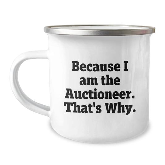 Bold Auctioneer Camping Mug Novelty for Friends Birthday Gift - Image 1