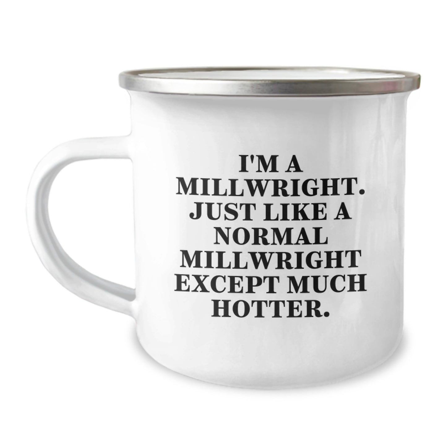Funny Millwright Christmas Unique Gifts - Gifts for Millwrights from Friends - Camping Mug, I'm A Millwright Just Like Normal Except Much Hotter - Image 1
